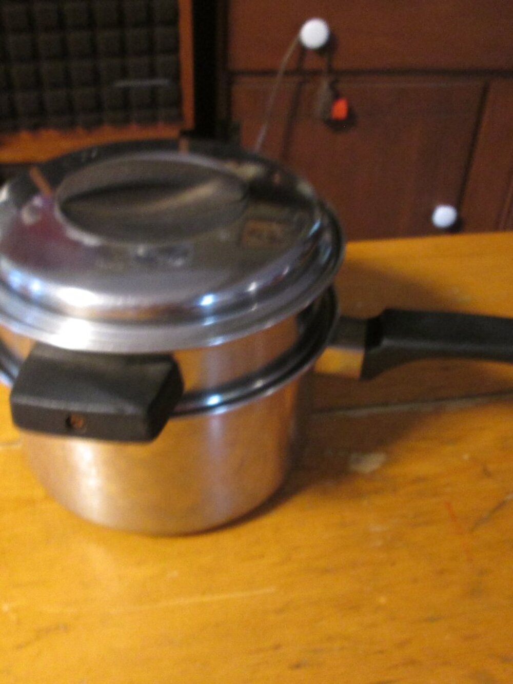 3 pc Vtg Flint Ecko double boiler 2 qt 3 pc with lid